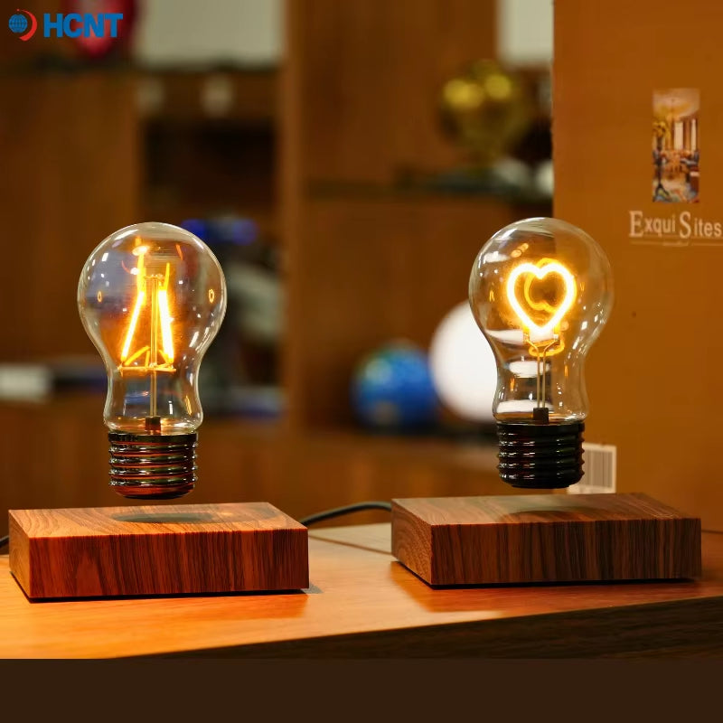 Magnetic Levitating Floating Wireless LED Light Bulb Desk Lamp for Unique Gifts Room Night Light Home Office Decor Tech Toy