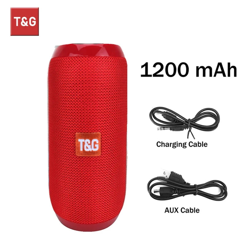 Bluetooth Speaker  TG117 Portable TWS Sound Box Waterproof Loudspeaker Outdoor Stereo Surround Speakers Support TF FM Radio