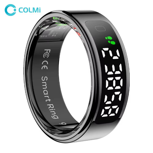 2025  R12 Smart Ring with Display Screen and Touch, Wireless Charging, Health Manager, 5 ATM Waterproof for Men Women