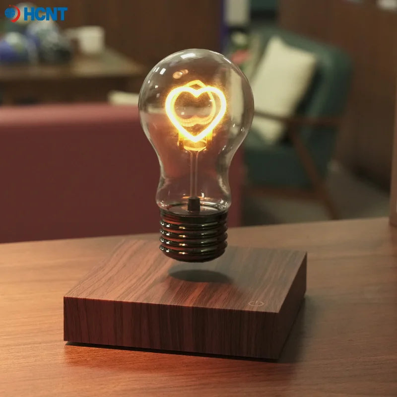 Magnetic Levitating Floating Wireless LED Light Bulb Desk Lamp for Unique Gifts Room Night Light Home Office Decor Tech Toy