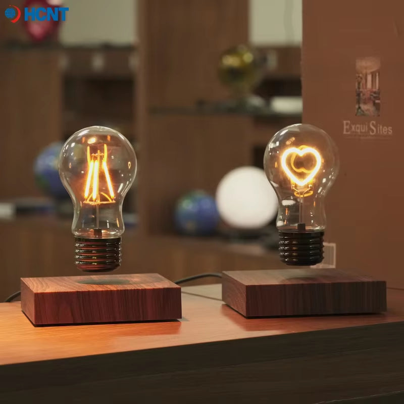 Magnetic Levitating Floating Wireless LED Light Bulb Desk Lamp for Unique Gifts Room Night Light Home Office Decor Tech Toy