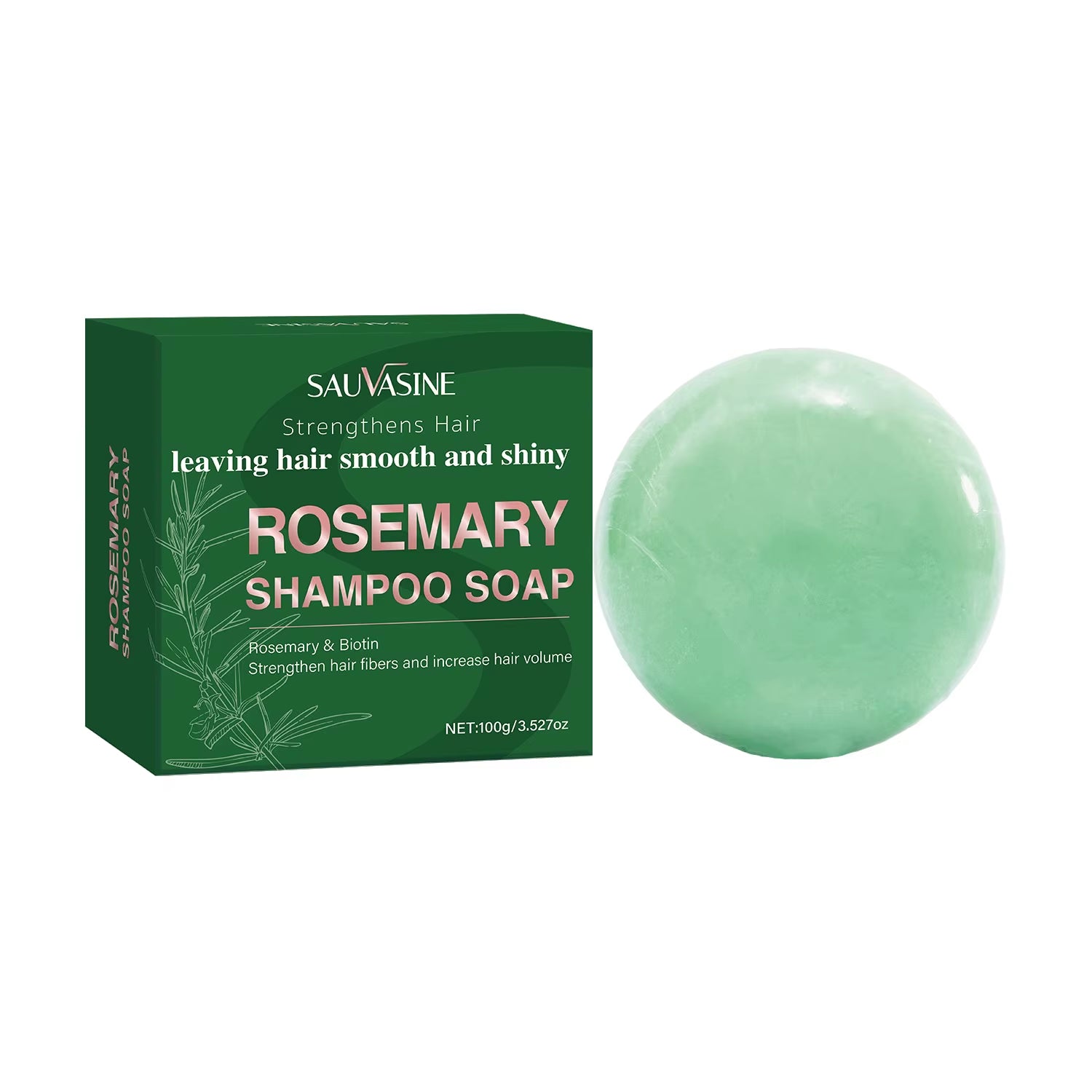 100G Rosemary Soap for Hair Growth Volumizing Smoothing Bars Strengthening Thickening Hair Care Shampoo for All Hair Types