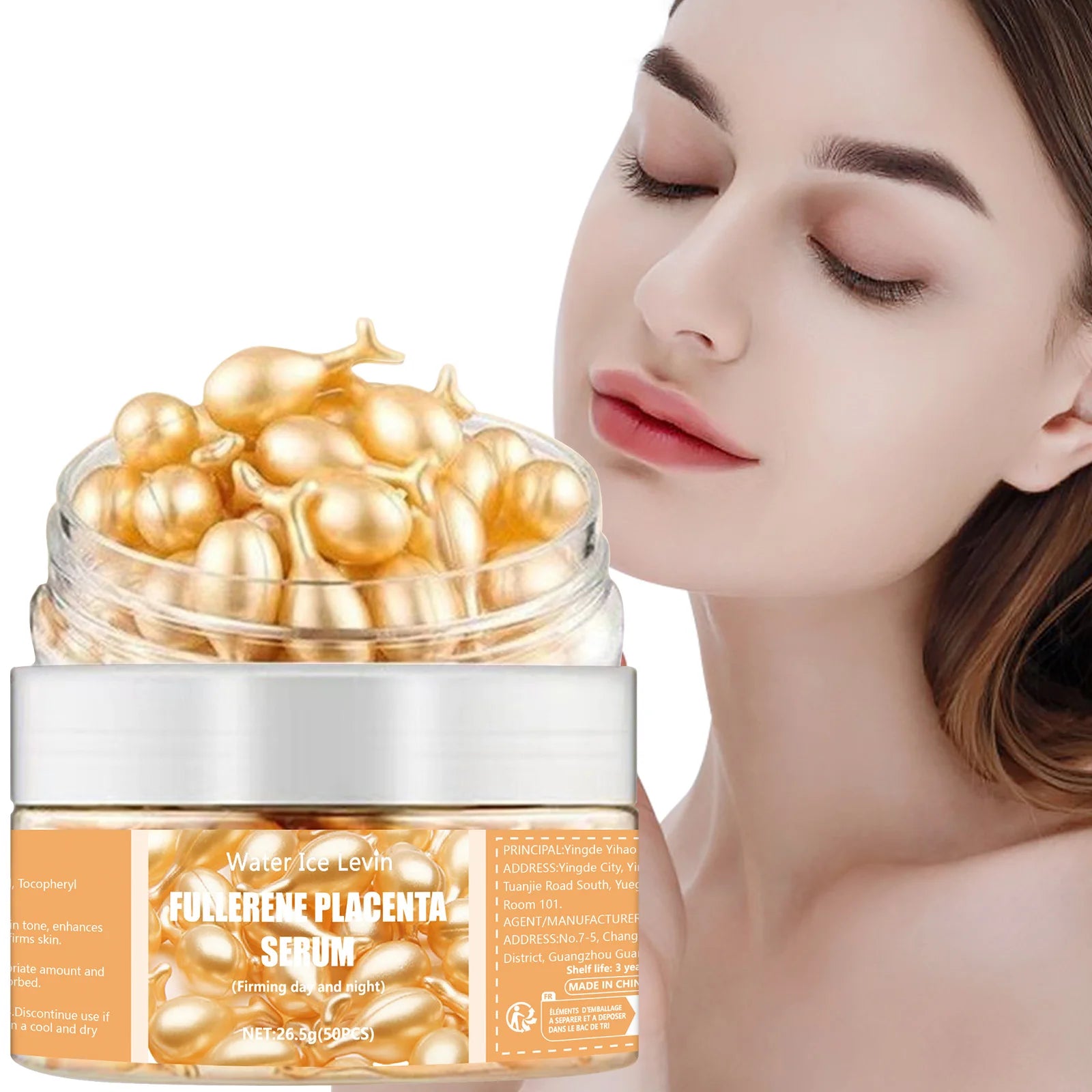 Revitalize Your Skin with 50Pcs Collagen Face Care Capsules - Powerful Acne & Wrinkle Remover with Hyaluronic Acid for Bright, Youthful Skin!