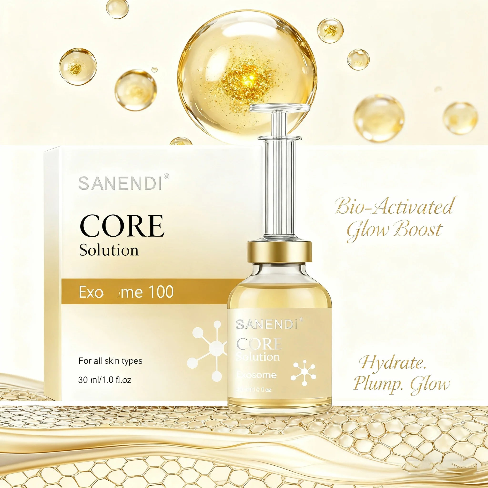 Revitalize Your Skin with CORE Exoxom Stem Cells Peptide Facial Serum - The Ultimate Hyaluronic Acid Skinbooster for Youthful Radiance!