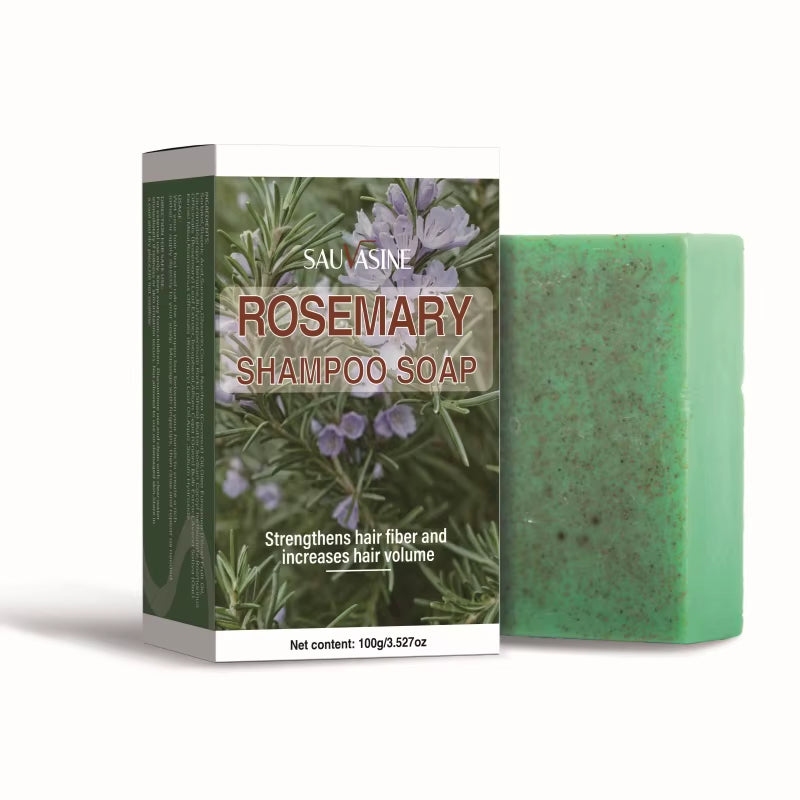 100G Rosemary Soap for Hair Growth Volumizing Smoothing Bars Strengthening Thickening Hair Care Shampoo for All Hair Types