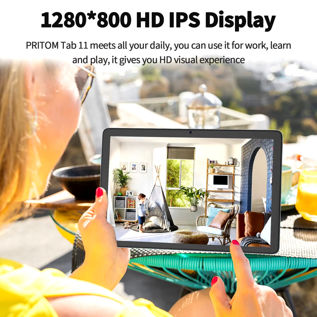 TAB11 Android 14 Tablet 10 Inch, 8GB(4+4 Expand) RAM + 128GB ROM, Octa Core, 5G Wifi, with Keyboard, Mouse, Case